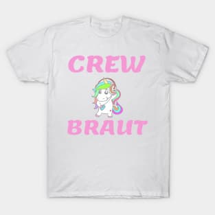 Bachelorette Party Shirt Unicorn Crew Bride T-Shirt